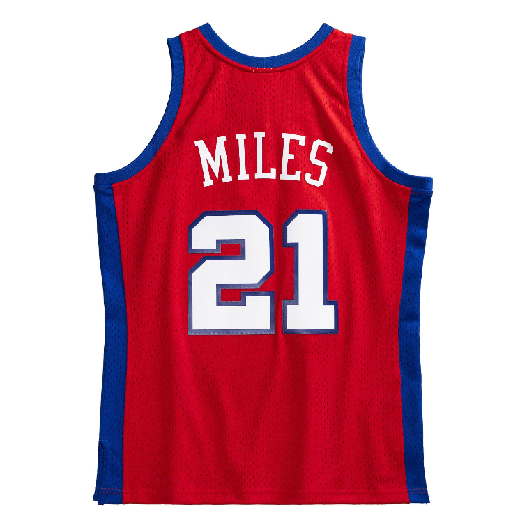 Men’s Darius Miles Los Angeles Clippers 2000-2001 Red Swingman Replica Jersey By Mitchell & Ness