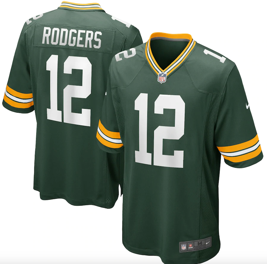 Men's Nike Green Bay Packers Aaron Rodgers Game Jersey