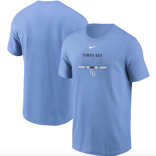 Men's Tampa Bay Rays Nike Light Blue Color Bar T-Shirt