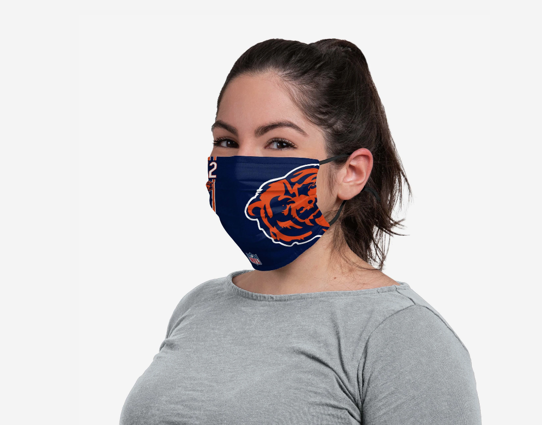 Adult Chicago Bears Khalil Mack FOCO On-Field Adjustable Face Mask