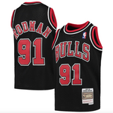 Youth Chicago Bulls Dennis Rodman Mitchell & Ness Black 1997-98 Hardwood Classics Swingman Jersey - Pro Jersey Sports