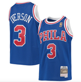 Youth Mitchell & Ness Allen Iverson Royal Blue 1996-97 Hardwood Classics Swingman Throwback Jersey - Pro Jersey Sports