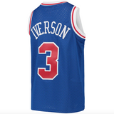 Youth Mitchell & Ness Allen Iverson Royal Blue 1996-97 Hardwood Classics Swingman Throwback Jersey - Pro Jersey Sports