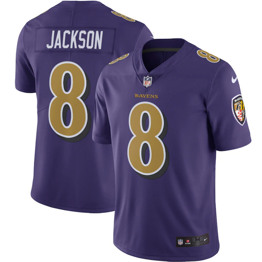 Men's Baltimore Ravens Lamar Jackson Nike Purple Color Rush Vapor Limited Jersey - Pro Jersey Sports