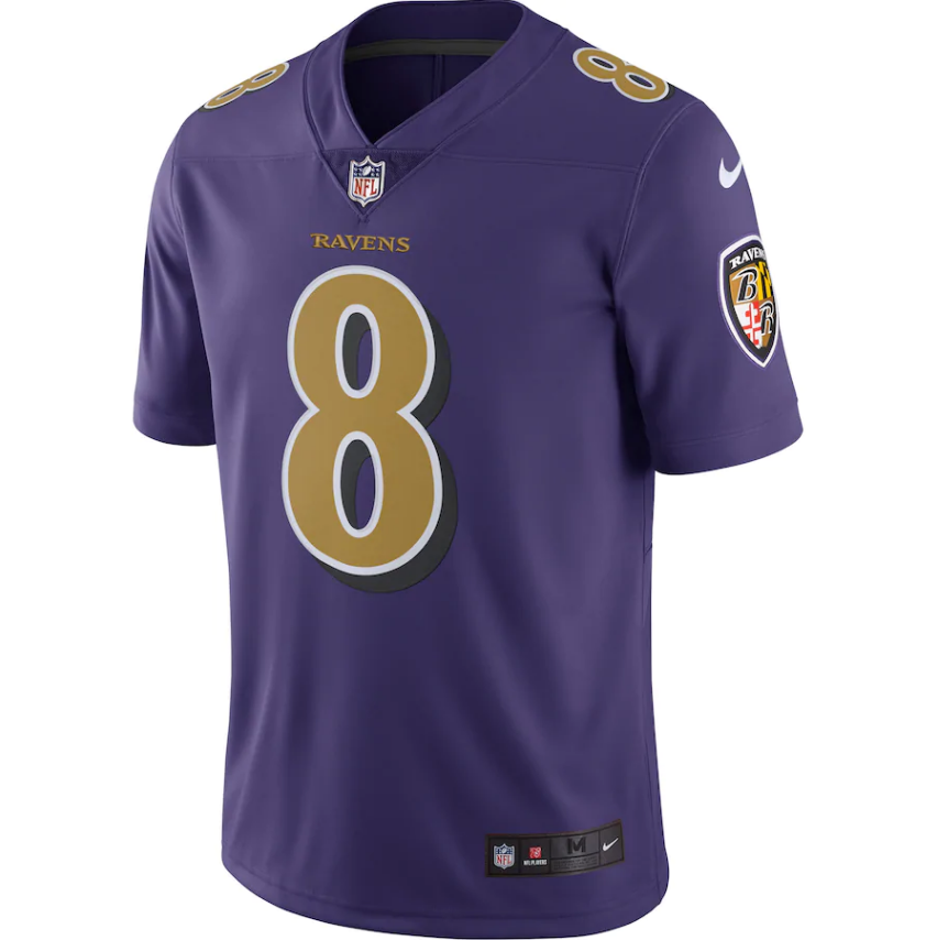 Men's Baltimore Ravens Lamar Jackson Nike Purple Color Rush Vapor Limited Jersey - Pro Jersey Sports