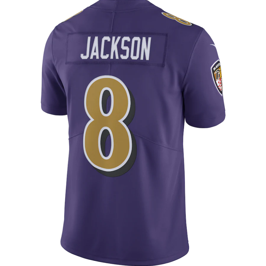 Men's Baltimore Ravens Lamar Jackson Nike Purple Color Rush Vapor Limited Jersey - Pro Jersey Sports