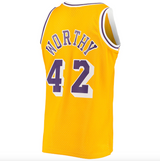 Men's Los Angeles Lakers James Worthy Mitchell & Ness Gold 1984-85 Hardwood Classics Swingman Jersey - Pro Jersey Sports