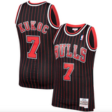 Men's Chicago Bulls Toni Kukoc Mitchell & Ness Black 1995-96 Hardwood Classics Swingman Player Jersey - Pro Jersey Sports