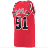 Men's Chicago Bulls Dennis Rodman Mitchell & Ness Red 1997-98 Hardwood Classics Swingman Jersey - Pro Jersey Sports