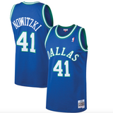 Men's Dallas Mavericks Dirk Nowitzki Mitchell & Ness Blue 1998-99 Hardwood Classics Swingman Jersey - Pro Jersey Sports