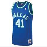 Men's Dallas Mavericks Dirk Nowitzki Mitchell & Ness Blue 1998-99 Hardwood Classics Swingman Jersey - Pro Jersey Sports