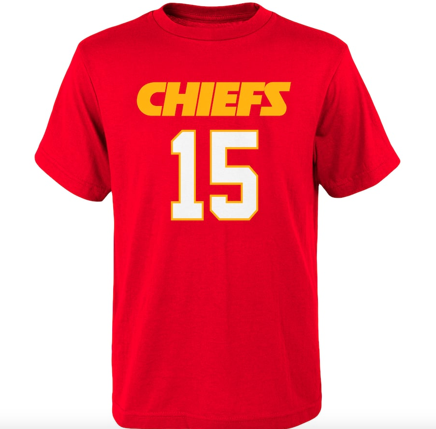 Youth Kansas City Chiefs Patrick Mahomes Red Mainliner Player Name & Number T-Shirt - Pro Jersey Sports