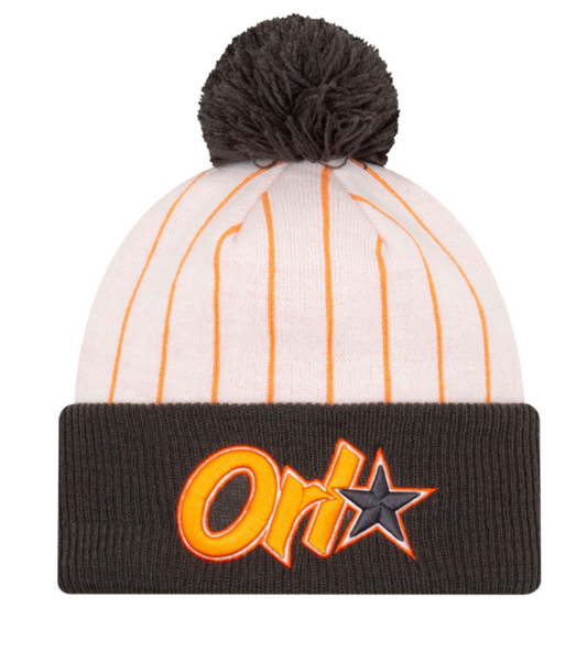 Men's Orlando Magic New Era Brown/Orange 2020/21 City Edition Pom Cuffed Knit Hat