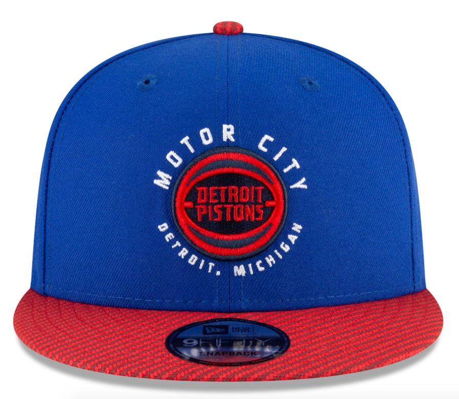 Men's Detroit Pistons New Era Blue/Red 2020/21 City Edition Primary 9FIFTY Snapback Adjustable Hat