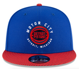 Men's Detroit Pistons New Era Blue/Red 2020/21 City Edition Primary 9FIFTY Snapback Adjustable Hat - Pro Jersey Sports