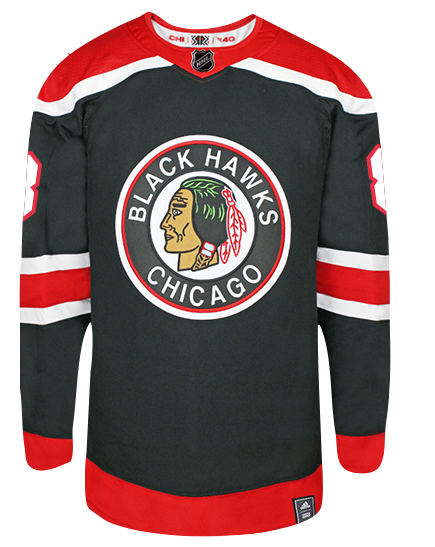 Men's Chicago Blackhawks Dominik Kubalik adidas Black Reverse Retro Premium Twill Authentic Team Jersey - Pro Jersey Sports
