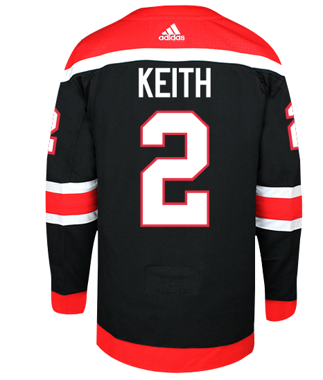 Men's Chicago Blackhawks Duncan Keith adidas Black Reverse Retro Premium Twill Authentic Team Jersey - Pro Jersey Sports