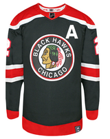 Men's Chicago Blackhawks Duncan Keith adidas Black Reverse Retro Premium Twill Authentic Team Jersey - Pro Jersey Sports