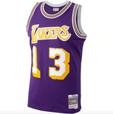 Men's Los Angeles Lakers Wilt Chamberlain Mitchell & Ness Purple 1971-72 Hardwood Classics Swingman Player Jersey - Pro Jersey Sports