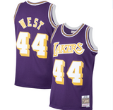 Men's Jerry West Los Angeles Lakers Mitchell & Ness 1971-72 Hardwood Classics Swingman Player Jersey - Purple - Pro Jersey Sports