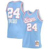 Men’s Reggie Theus Sacramento Kings 1985-86 Powder Blue Swingman Replica Jersey By Mitchell & Ness - Pro Jersey Sports