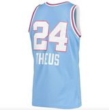 Men’s Reggie Theus Sacramento Kings 1985-86 Powder Blue Swingman Replica Jersey By Mitchell & Ness - Pro Jersey Sports