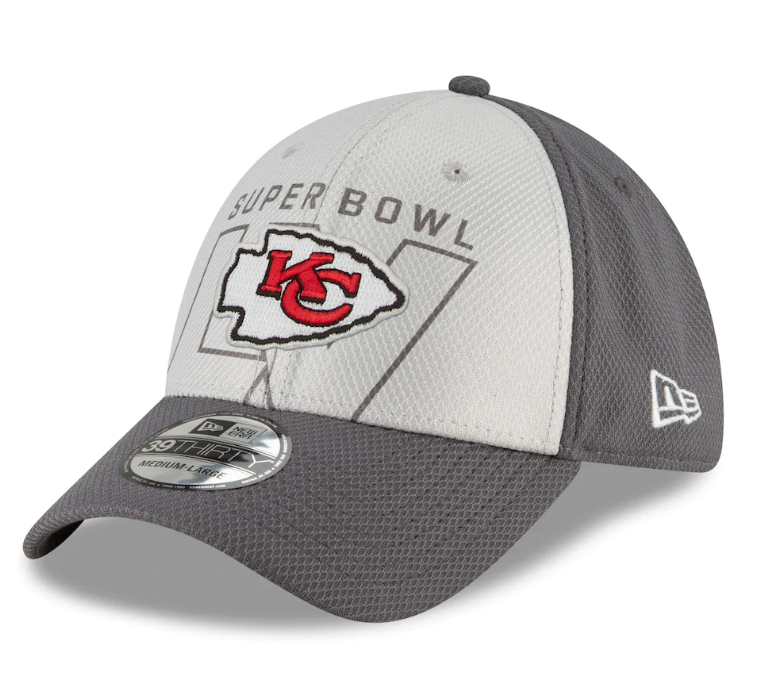 Men's Kansas City Chiefs New Era Gray/Graphite Super Bowl LV Bound 39THIRTY Flex Hat - Pro Jersey Sports