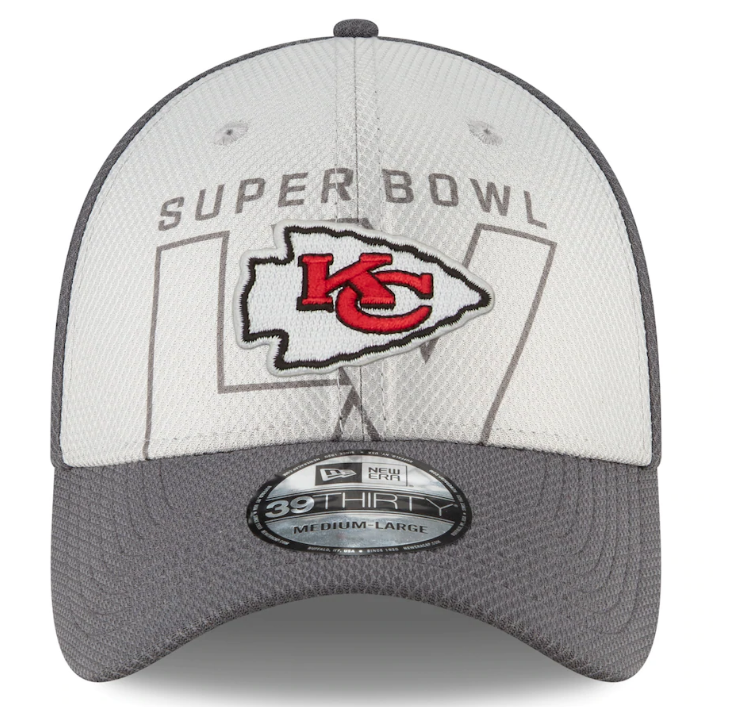 Men's Kansas City Chiefs New Era Gray/Graphite Super Bowl LV Bound 39THIRTY Flex Hat - Pro Jersey Sports