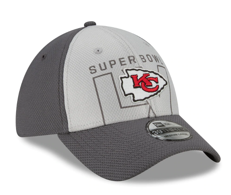 Men's Kansas City Chiefs New Era Gray/Graphite Super Bowl LV Bound 39THIRTY Flex Hat - Pro Jersey Sports