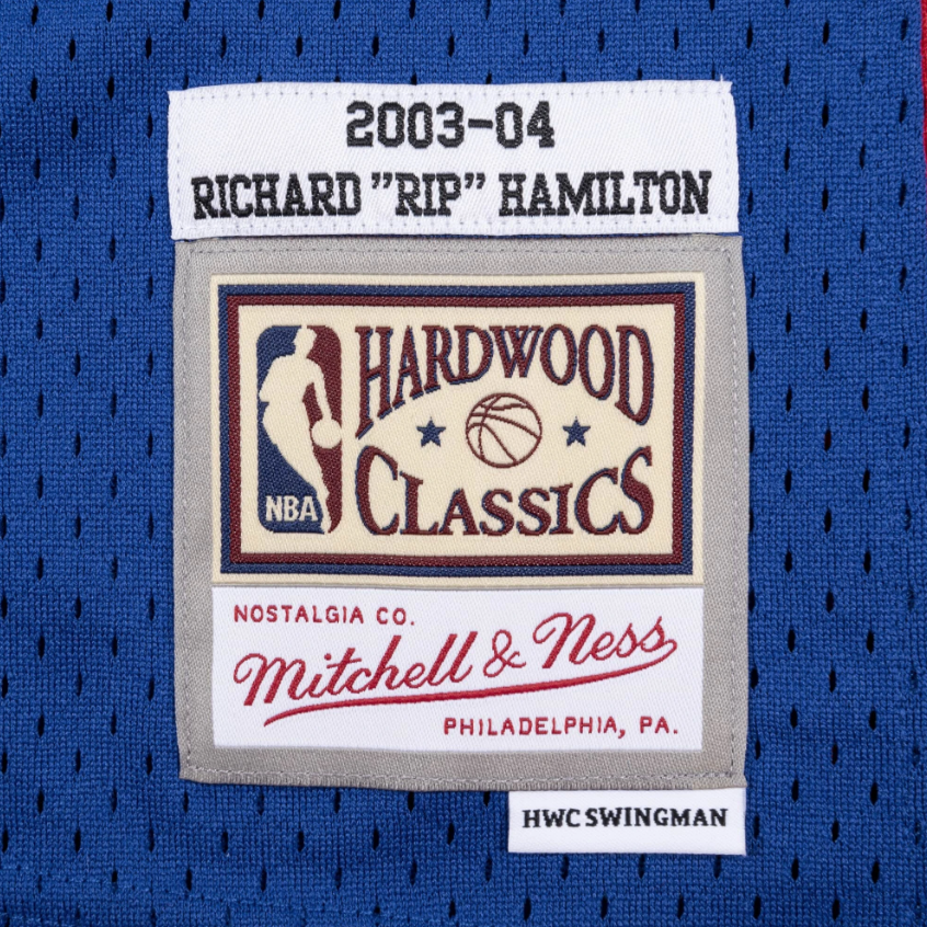 Men's Detroit Pistons Richard "Rip" Hamilton 2003-04 Royal Mitchell & Ness NBA Men's Hardwood Classic Swingman Jersey