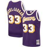 Men's Los Angeles Lakers Kareem Abdul-Jabbar Mitchell & Ness Purple 1983-84 Hardwood Classics Swingman Jersey - Pro Jersey Sports
