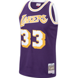Men's Los Angeles Lakers Kareem Abdul-Jabbar Mitchell & Ness Purple 1983-84 Hardwood Classics Swingman Jersey - Pro Jersey Sports