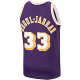 Men's Los Angeles Lakers Kareem Abdul-Jabbar Mitchell & Ness Purple 1983-84 Hardwood Classics Swingman Jersey - Pro Jersey Sports