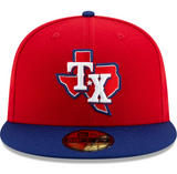 Men's Texas Rangers New Era Red/Royal Alternate 3 Authentic Collection On Field 59FIFTY Fitted Hat - Pro Jersey Sports