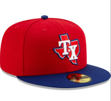 Men's Texas Rangers New Era Red/Royal Alternate 3 Authentic Collection On Field 59FIFTY Fitted Hat - Pro Jersey Sports