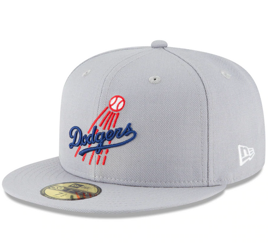 Men's Los Angeles Dodgers New Era Gray Cooperstown Collection Wool 59FIFTY Fitted Hat