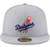 Men's Los Angeles Dodgers New Era Gray Cooperstown Collection Wool 59FIFTY Fitted Hat - Pro Jersey Sports