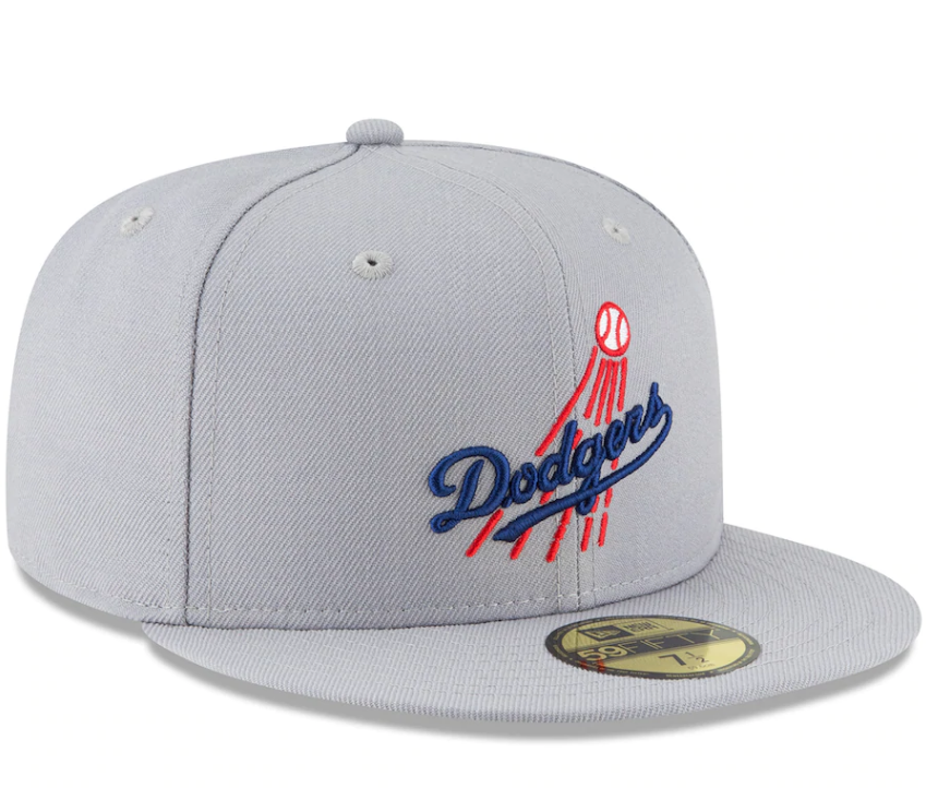 Men's Los Angeles Dodgers New Era Gray Cooperstown Collection Wool 59FIFTY Fitted Hat