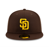 Men's San Diego Padres New Era Brown Authentic Collection On-Field 59FIFTY Fitted Hat - Pro Jersey Sports