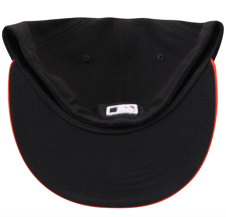 Men's Baltimore Orioles New Era Black/Orange Road Authentic Collection On-Field 59FIFTY Fitted Hat