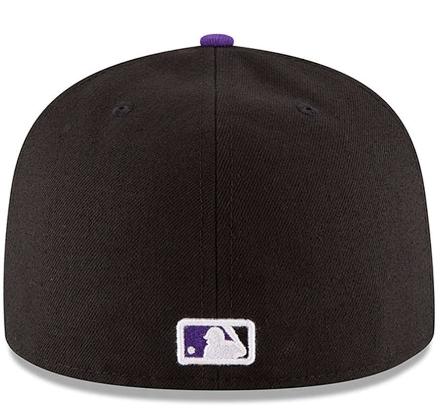 Men's Colorado Rockies New Era Black/Purple Authentic Collection On Field 59FIFTY Hat