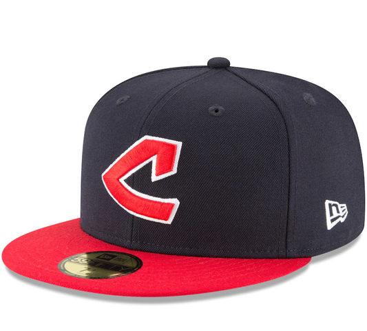 Men's Cleveland Guardians New Era Navy Cooperstown Collection Wool 59FIFTY Fitted Hat