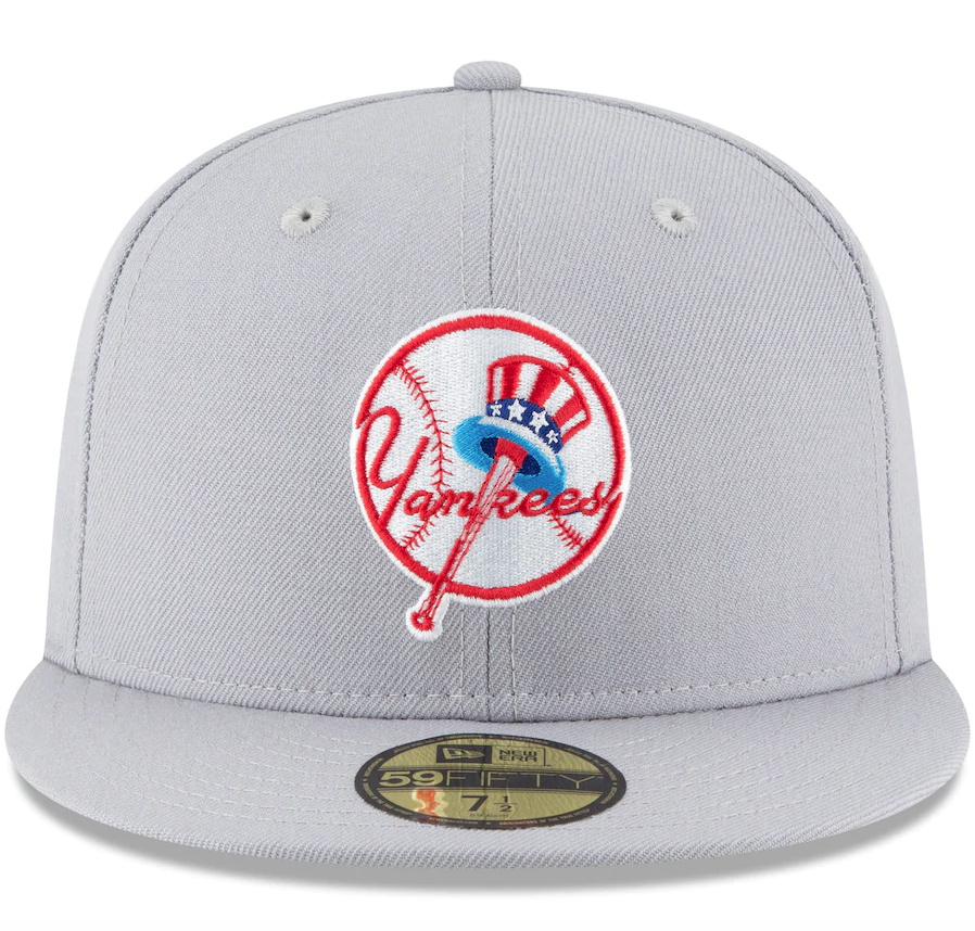 Men's New York Yankees New Era Gray Cooperstown Collection Wool 59FIFTY Fitted Hat