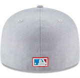Men's New York Yankees New Era Gray Cooperstown Collection Wool 59FIFTY Fitted Hat - Pro Jersey Sports
