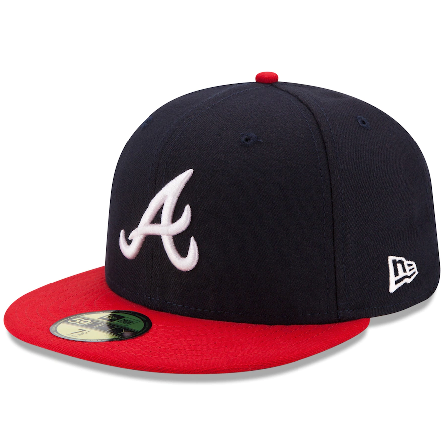 Men's Atlanta Braves New Era Navy/Red Home Authentic Collection On-Field 59FIFTY Fitted Hat