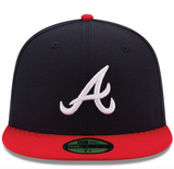 Men's Atlanta Braves New Era Navy/Red Home Authentic Collection On-Field 59FIFTY Fitted Hat - Pro Jersey Sports