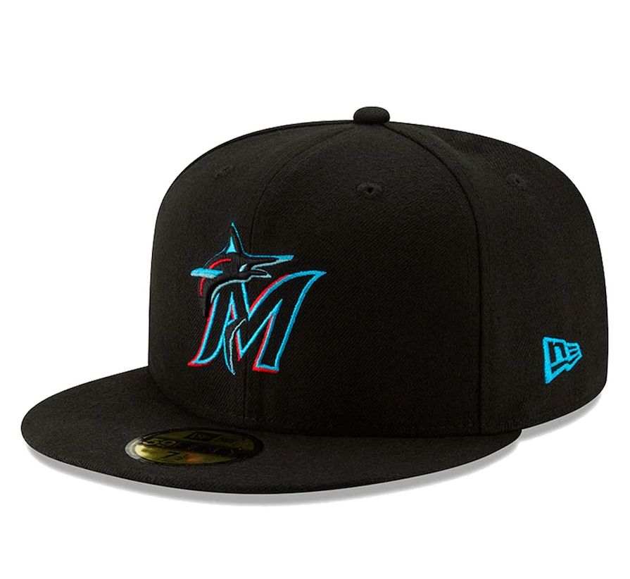 Men's Miami Marlins New Era Black Authentic Collection On-Field 59FIFTY Fitted Hat