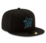 Men's Miami Marlins New Era Black Authentic Collection On-Field 59FIFTY Fitted Hat - Pro Jersey Sports