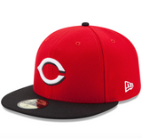 Men's Cincinnati Reds New Era Red/Black Road Authentic Collection On-Field 59FIFTY Fitted Hat - Pro Jersey Sports