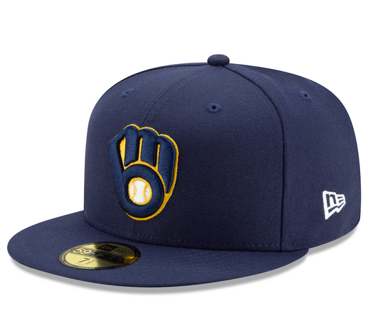 Men's Milwaukee Brewers New Era Navy Home Authentic Collection On-Field 59FIFTY Fitted Hat